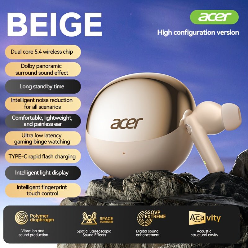 TWS Wireless Earbuds – Noise Cancelling Stereo Sound, Long Battery Life, Low Latency Gaming Mode - AURISTEN