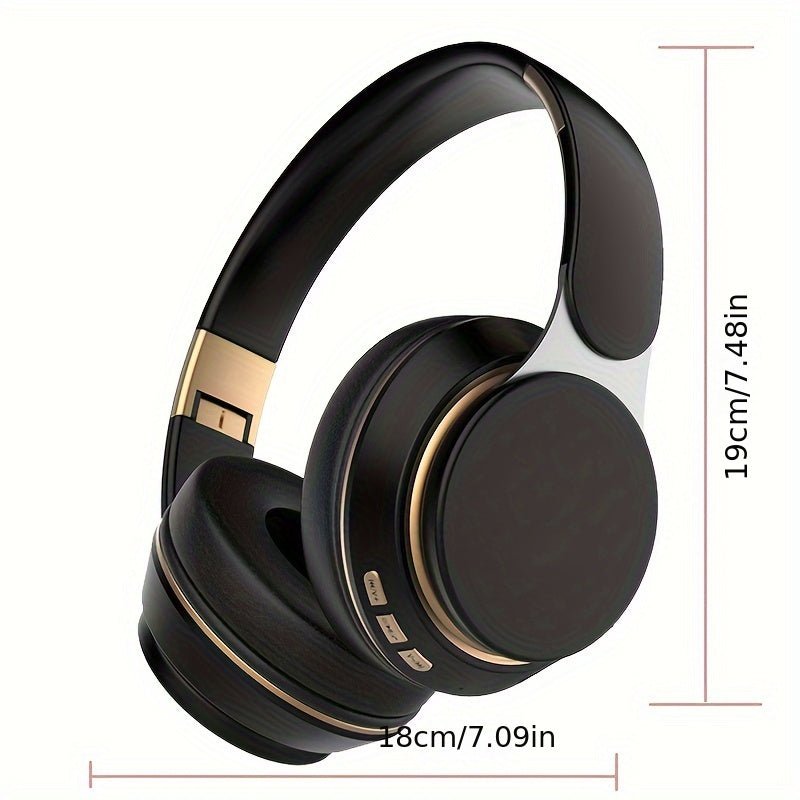 Wireless Over - Ear Headphones – Foldable Design with Mic, FM Radio, TF Card & AUX Support for Phone/PC/Travel - AURISTEN